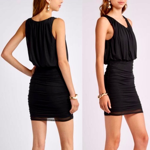 New Nordstrom Open Edit Black Mini Dress LBD - Picture 3 of 8